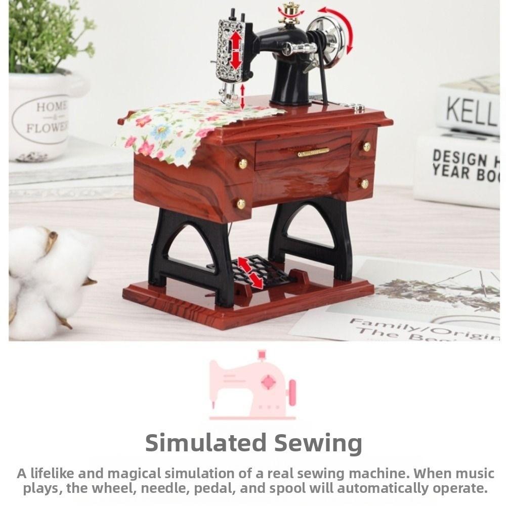 Vintage Dollhouse Sewing Machine Simulation Music Box Dollhouses Miniatures  Dollhouse Accessories