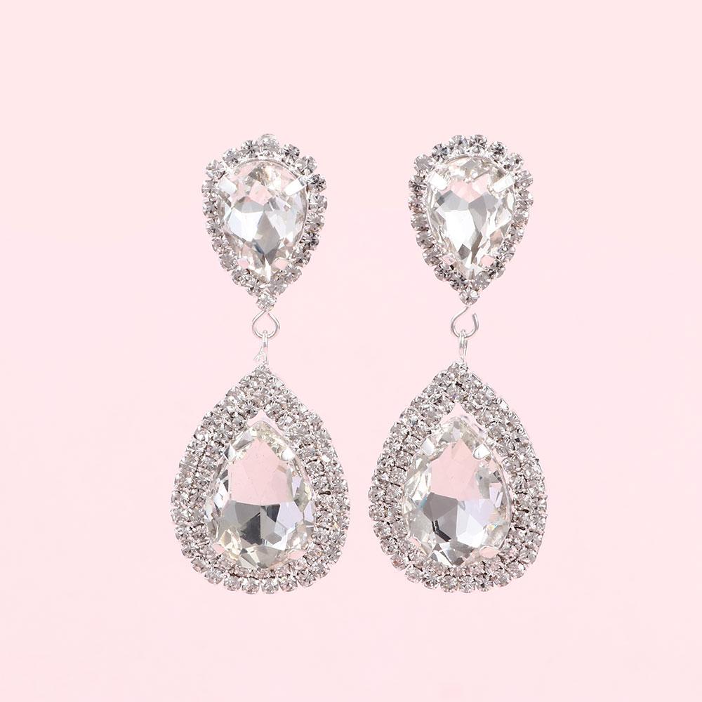 Weddings Sweet Flower Women Ladies Circle Fashion Jewelry Geometric Earrings Dangle Earrings Imitation Pearl