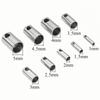 20-50pcs 1-5mm Stainless Steel End Tip Cap Crimp Clasps Connector DIY Tassel Leather Cord End Crimp Jewelry Making Supplies