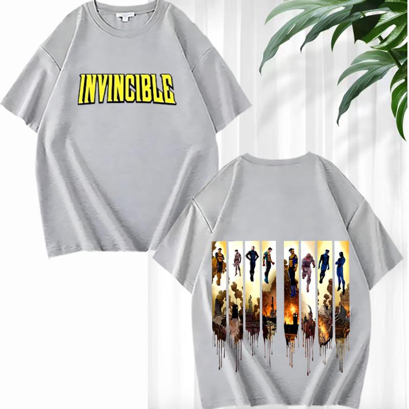 Hot sale The Invincible war Comic Art Classic T Shirt men ’s women Oversized 100% Cotton short sleeve Summer print Unisex tops