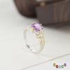 Natural Color Treasure Fashion Ring S925 Sterling Silver Adjustable Ring Women's New Niche High-end Design Jewelry Gift