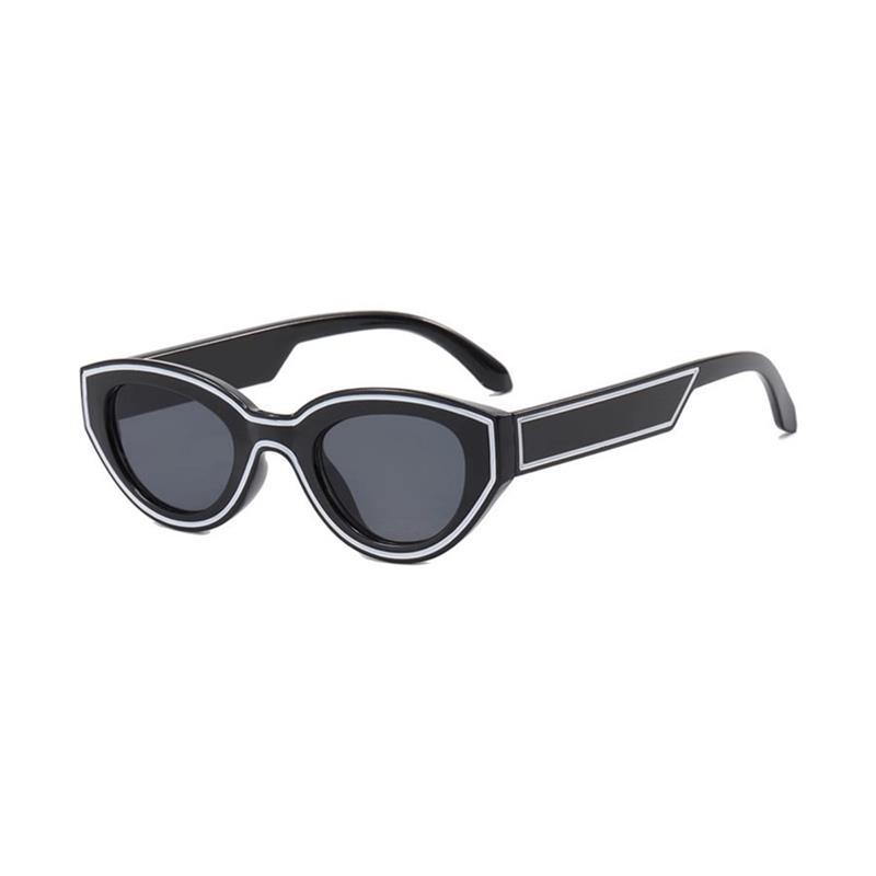New fashionable versatile inverted triangular small frame cat eye sunglasses men's high-end fashion street photo UV-proof sunglasses