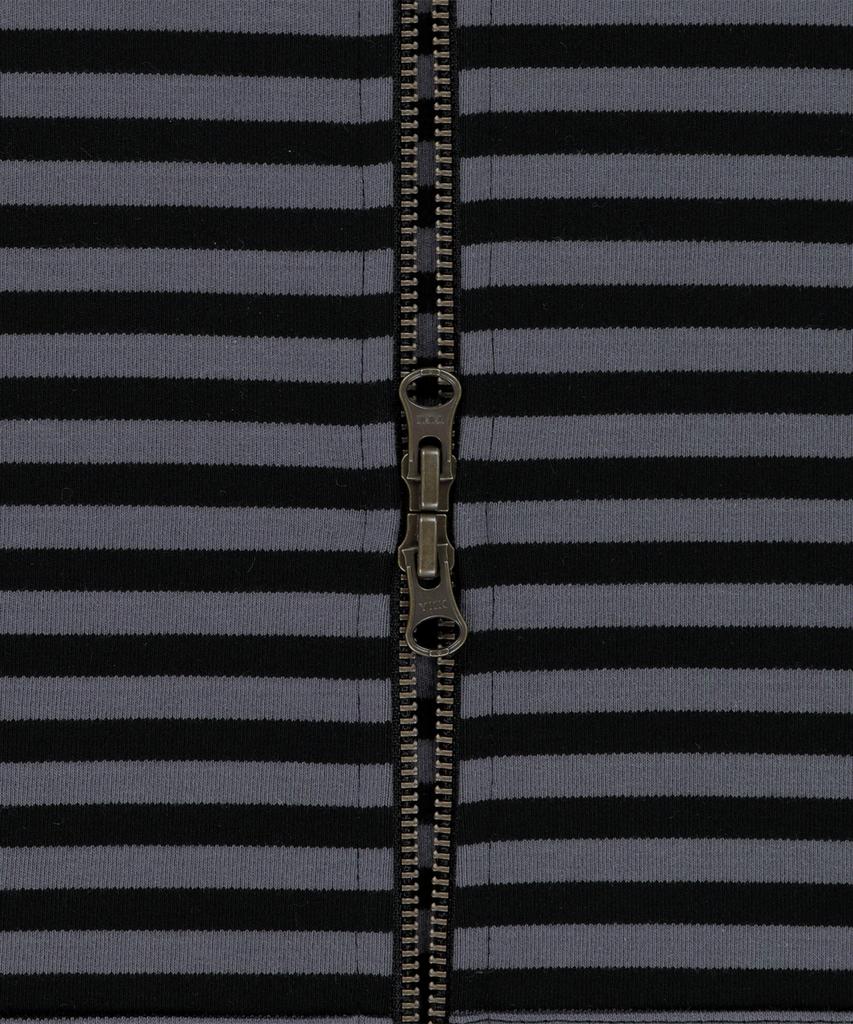 The Coldest Moment Tcm Stripe Hooded Zip-Up (Charcoal/Black)