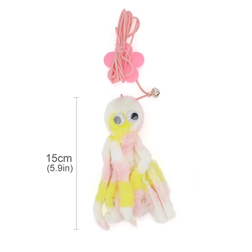 Small Octopus Cat Toy Suction Cup Hanging Cat Toy Squid Retractable Hanging Door Pet Supplies Self-hey Interactive
