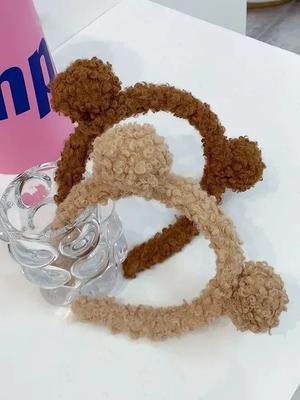 Schleife Plüsch Bärenohren Stirnband
