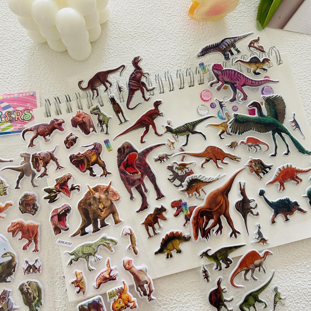 10pcs Realistic Dinosaur Stickers - Self-Adhesive Vinyl Decals for Water Bottles, Laptops, Phone Cases, Waterproof Durable ZSY