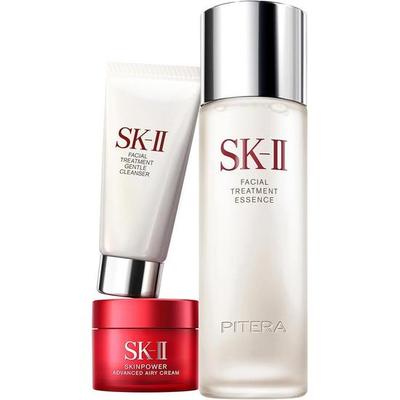Set Essenziale Giovinezza PITERA™ Set Prova (Pacco regalo) con Facial Treatment Essence (75 ml), Detersivo (20g), e Crema di Bellezza (15g)