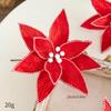 25cm Durchmesser Blumen Weihnachten Plüschblumen Rot Weiß Dekoration