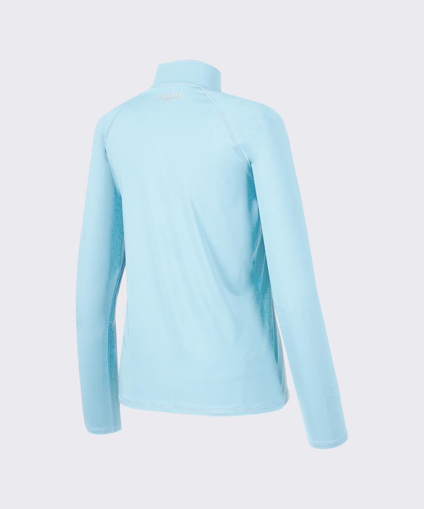 Leijibi Multi-Cooling Essential Loose Fit Zip-Up Rash Guard W Sky Blue