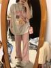 Women's Oversized Gray Casual T-Shirt - Short-Sleeve Retro Hong Kong Style for Summer