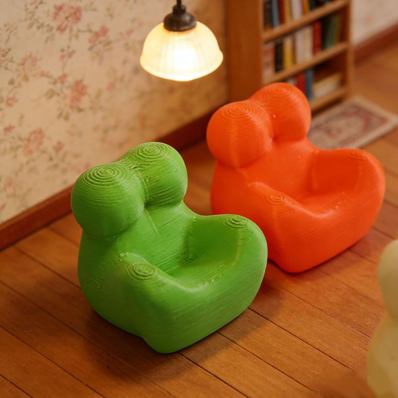 Miniature Sofa Model 1 12 Scale Dollhouse Furniture Soft Couch Decorative for Living Room Kids Room Display