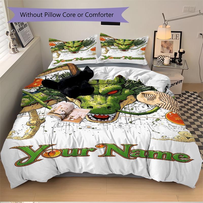 Fantasy Green Dragon Print Bedding Set Personalized Washable Custom 3Pcs Duvet Cover Pillowcases Soft Microfiber Home Bedroom Gift
