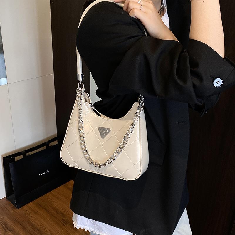 Retro Diamond Chain Underarm Bag Women'S Trend Foreign Style Versatile Casual Shoulder Bag