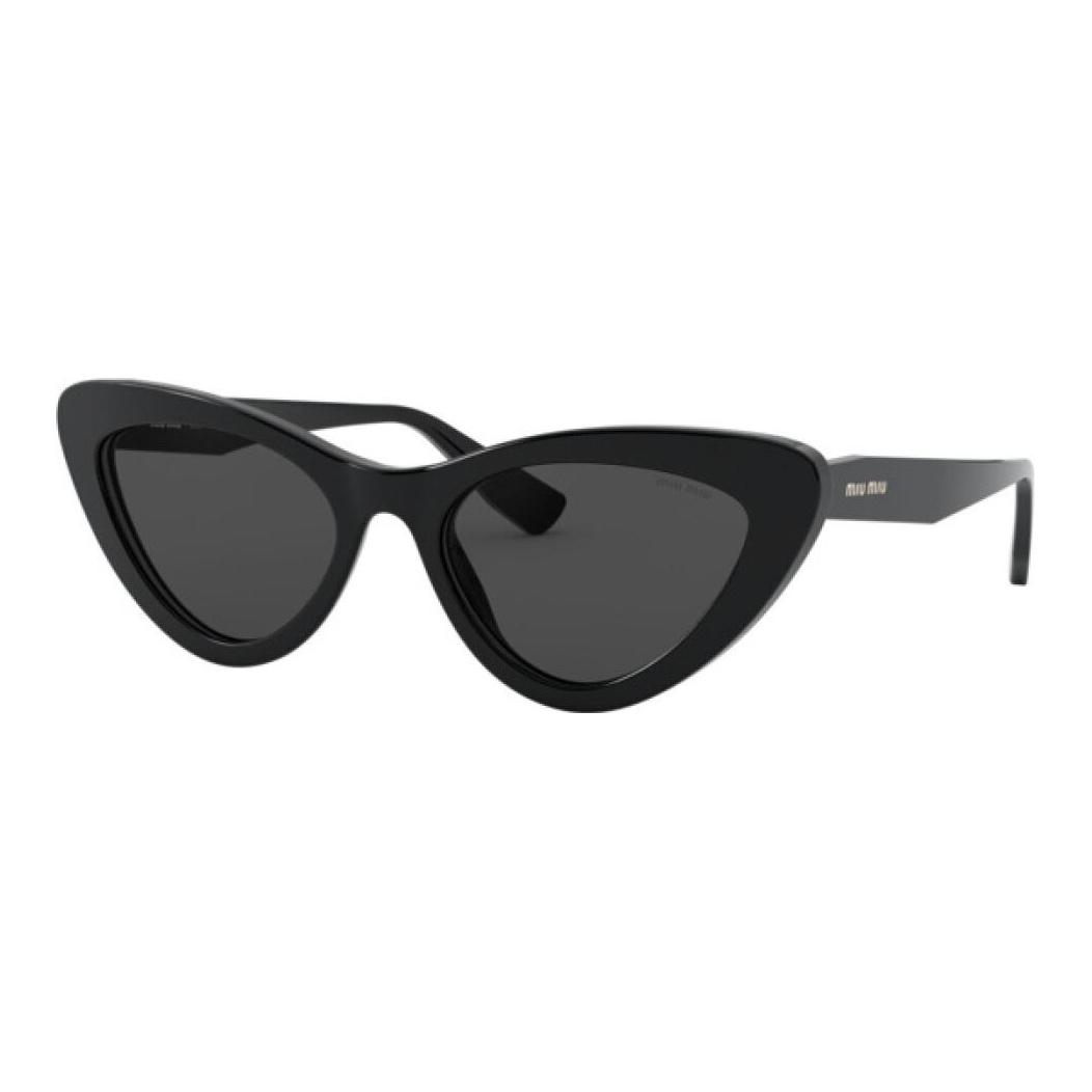 Miu Miu Fashion Black Cat Eye Sunglasses Women sunglasses MU01VS1AB5S0 Basic Packaging-Eyeglass Case+Box,55,Black