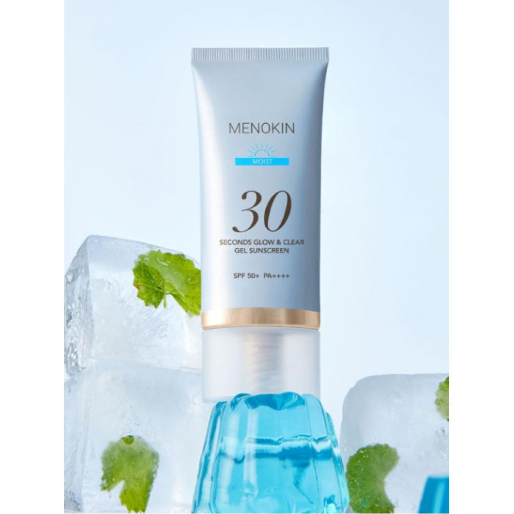 Menokin 30 Seconds Glow   Clear Gel Sunscreen Moist 50ml