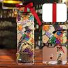 Wooden DIY Diamond Painting Wine Bag Kit Multi-Purpose Wooden 5D/DIY Diamond Art Label Liquor Bottle Cover for Party Wine Decor