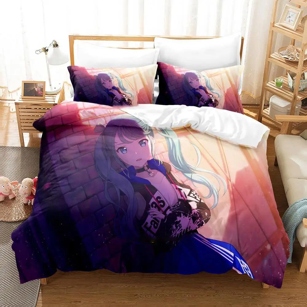 Anime Project SEKAI Hoshino Ichika  Bedding Set Boys Girls Twin Queen Size Duvet Cover Pillowcase Bed Kids Adult