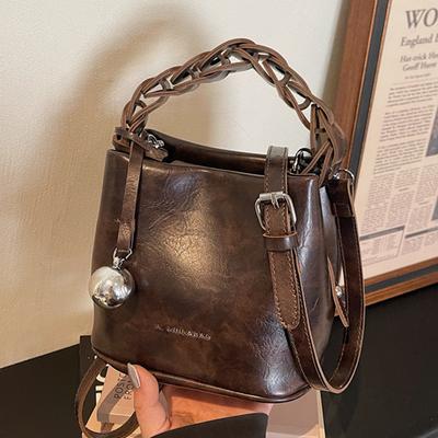 Borsa a Secchiello con Texture Premium, Versatile e Adatta a Tutte le Occasioni, Borsa a Spalla Singola Tracolla
