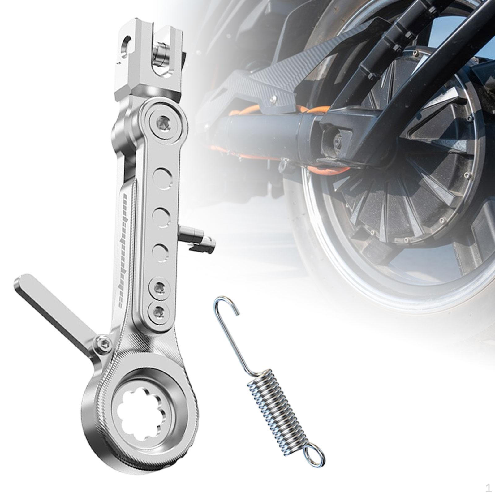 

Adjustable Motorcycle Foot Side Support Stand Aluminum Alloy Anti Slip Standing Accessories Silvery