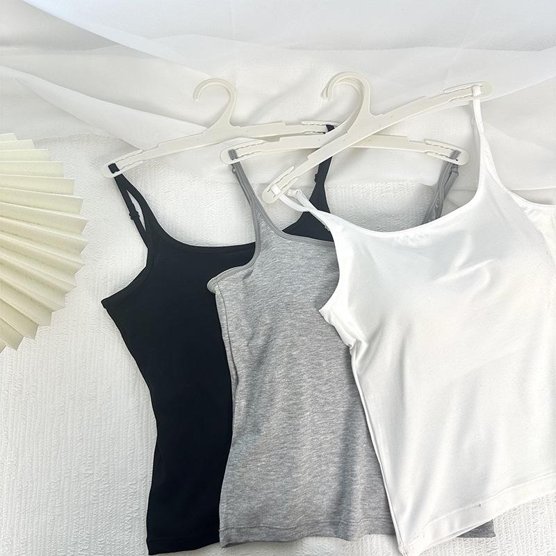 Stylish Solid Color Spaghetti Strap Camisole Vest for Women: Summer Inner & Outer Wear