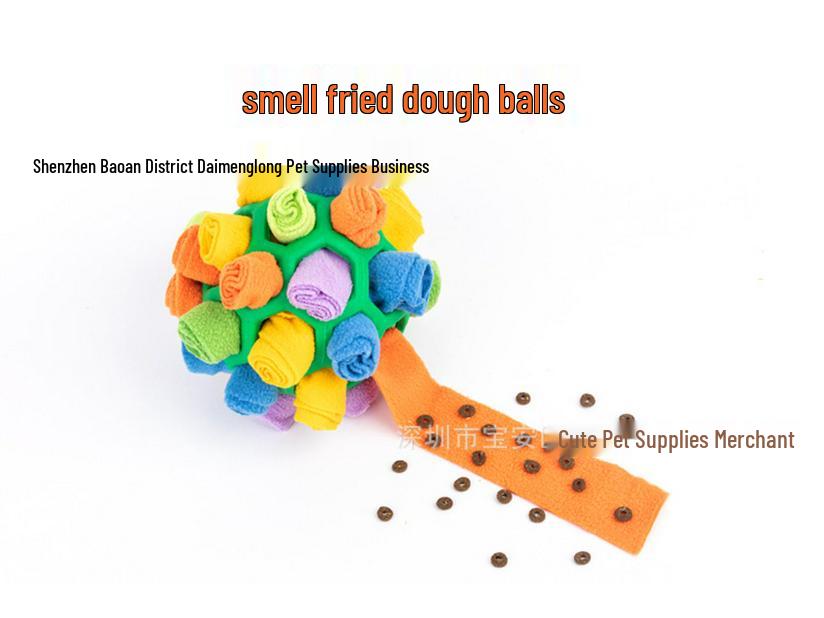 Pet Sniff & Play: Hidden Food Rubber Ball Toy for Dogs