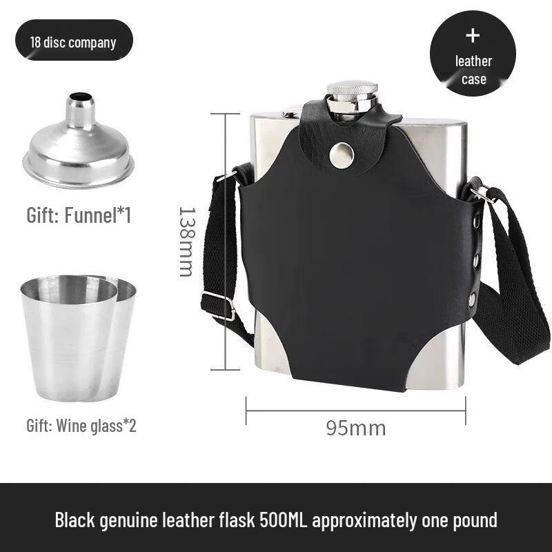 

304 Stainless Steel Portable Hip Flask Set