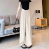 Women's 2026 Summer Yamamoto Pants Set - Lazy Style, Casual High-Waisted, Drapey Straight Wide-Leg Pants