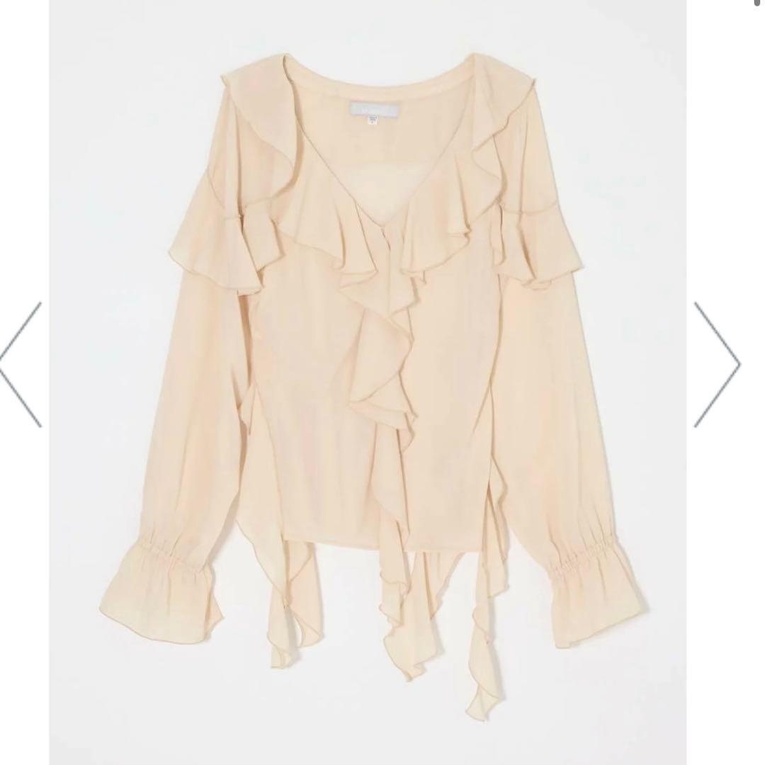 moussy CHIFFON RUFFLE blouse