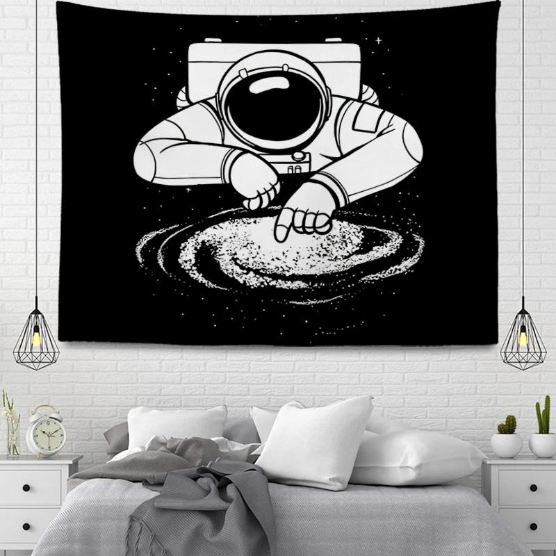 Astronaut Space Tapestry Cartoon Astronaut Tapestry Wall Hanging Bedroom Living Room Kitchen Decoration for Kids Boys Girls Gift