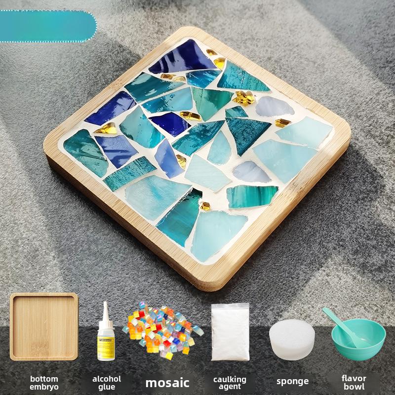 Bamboo Mosaic Coaster DIY Kit for Students and Kids