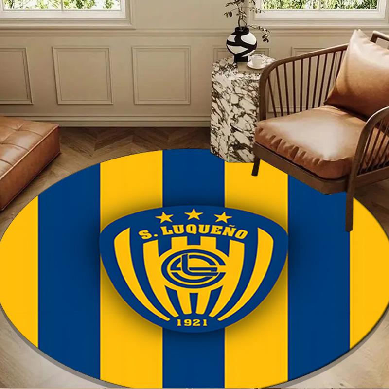 Luqueno Club Emblem Round mat, Anti-slip Circle Carpet Chair rug For livingroom,Bedroom, doormat home decor Gift Christmas Gifts