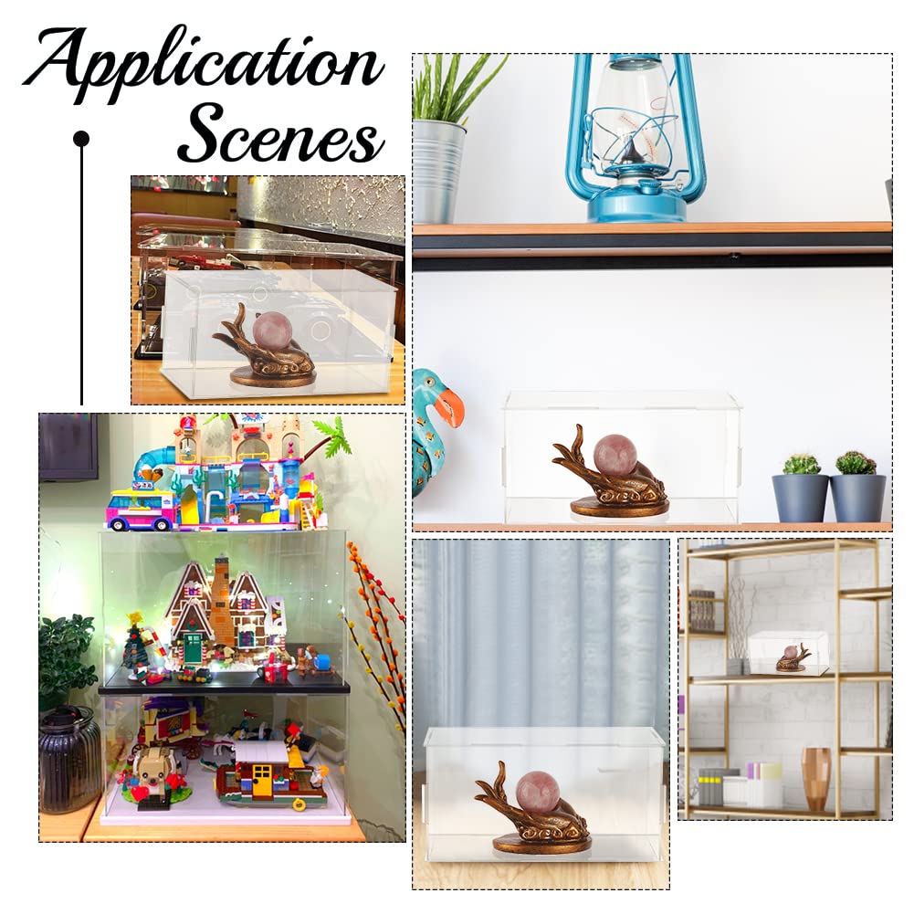 Large Transparent Acrylic Display Case,Figures Display Box Countertop Organizer Dustproof Showcase for Collectibles Home Storage