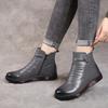 Fashion GKTINOO Autumn Winter Woman Genuine Leather Ankle Boots Female Casual Shoes Women Waterproof Warm Snow Boots Ladies Shoes