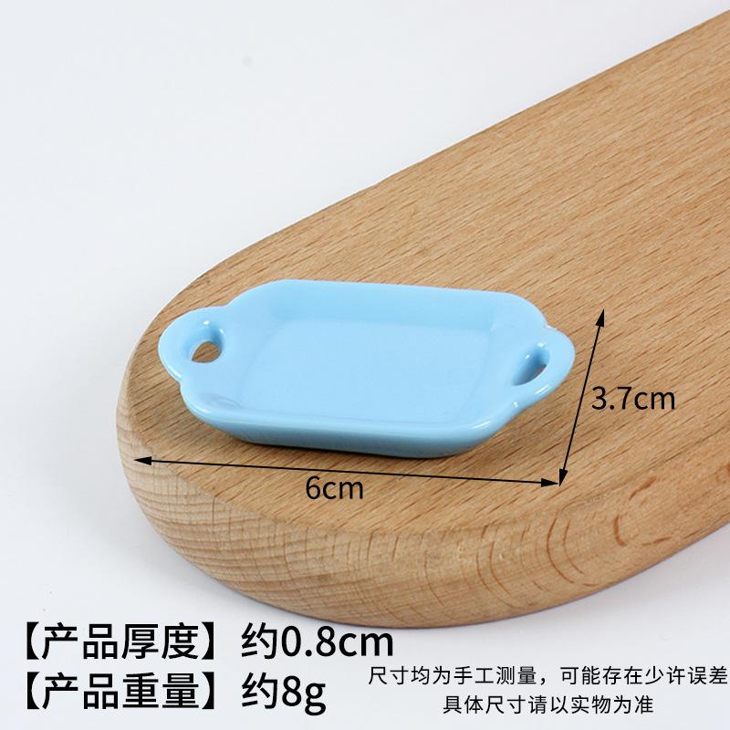 Mini Miniature Simulation Plate Small Bowl Tableware Diy Food Play Accessories Mini Container Play House Kitchen Toys