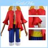 Dětský cosplay kostým Luffy Nový svět Polyesterový halloweenský outfit