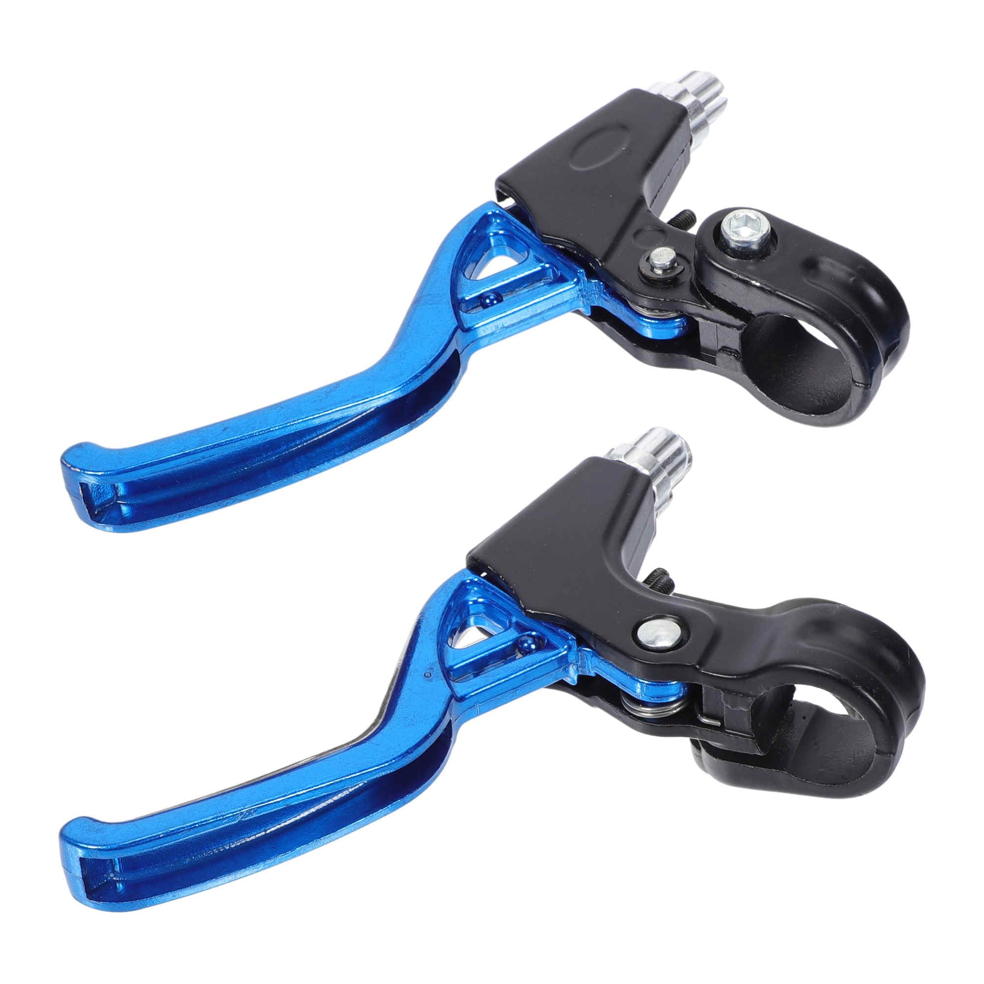 BULLSPANN Bicycle Brake Lever Aluminum Alloy Bicycle 4 Finger Road синий