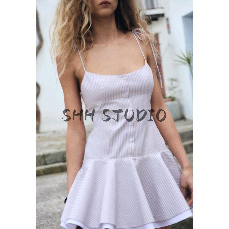 Spring and Summer New Women's Clothing Ins Style High Waist Sleeveless Normcore Temperament Leisure Sling Short Dress 2970186