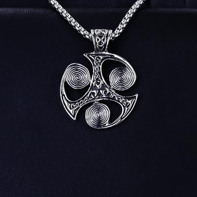Jewelry Personality Titanium Steel Spiral Boomerang Windmill Necklace Men's Hot Sale