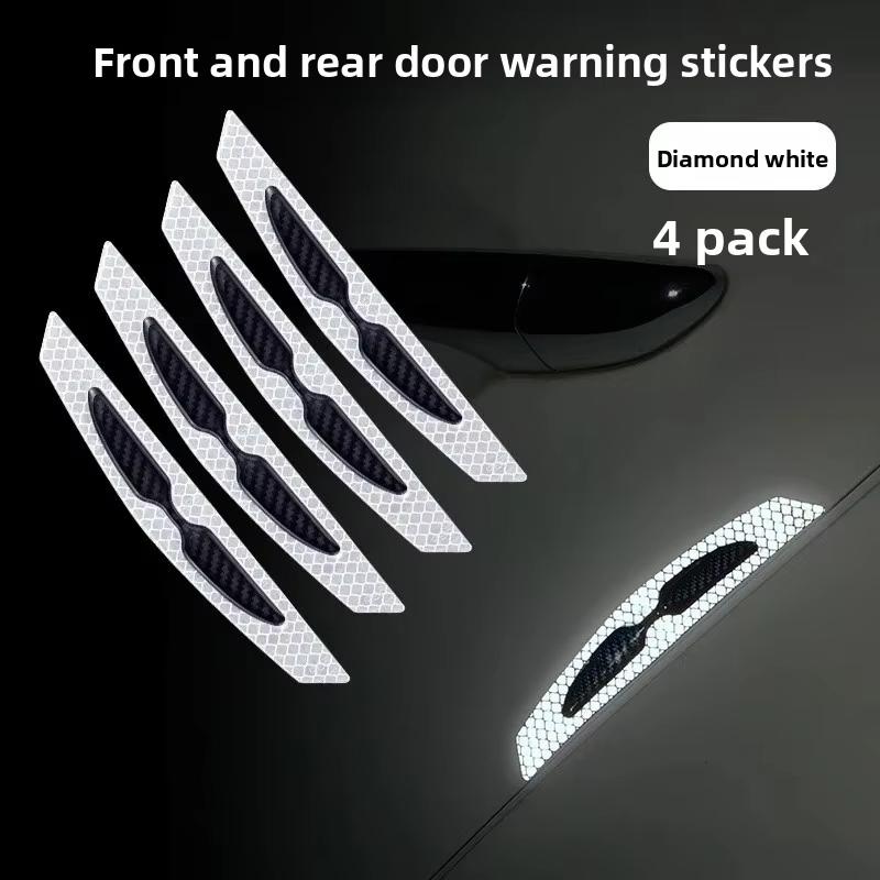Reflective Car Sticker for Bumper Door Wheel Brow Anti-scratch Protective Stickers Car Body Anti-collision Night Warning Sticker