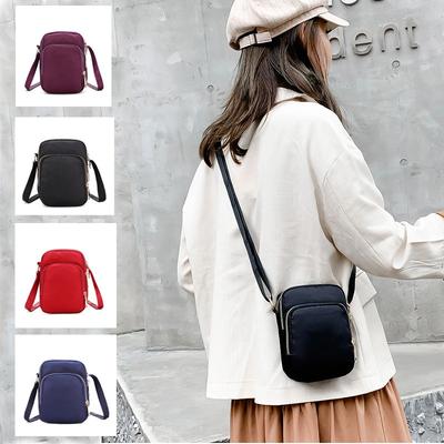 Ladies' Casual Shoulder Phone Bag, Lightweight Crossbody Bag, Waterproof Nylon Coin Purse, Mini Women's Bag