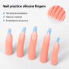 5 bucăți/set Nail Art Practică mâna deget fals unghii din silicon cu magnet care pot fi introduse farfurie pentru unghii instrumente de manichiură afișare