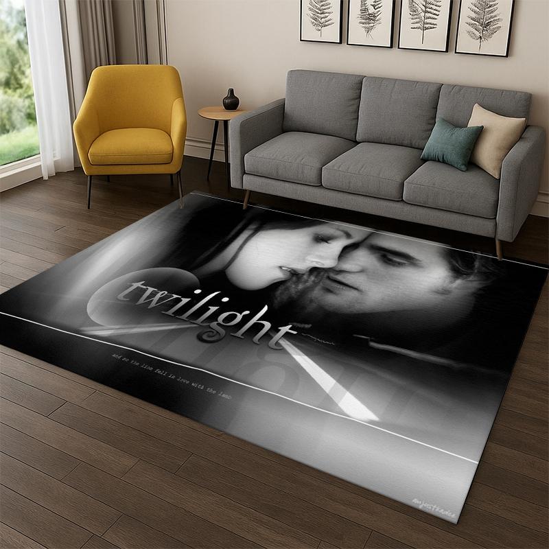 Classic Twilight Saga Edward Bella Carpet Rug for Playroom Bedroom Living Room Sofa Home Decor,kid Area Rug Non-slip Floor Mat
