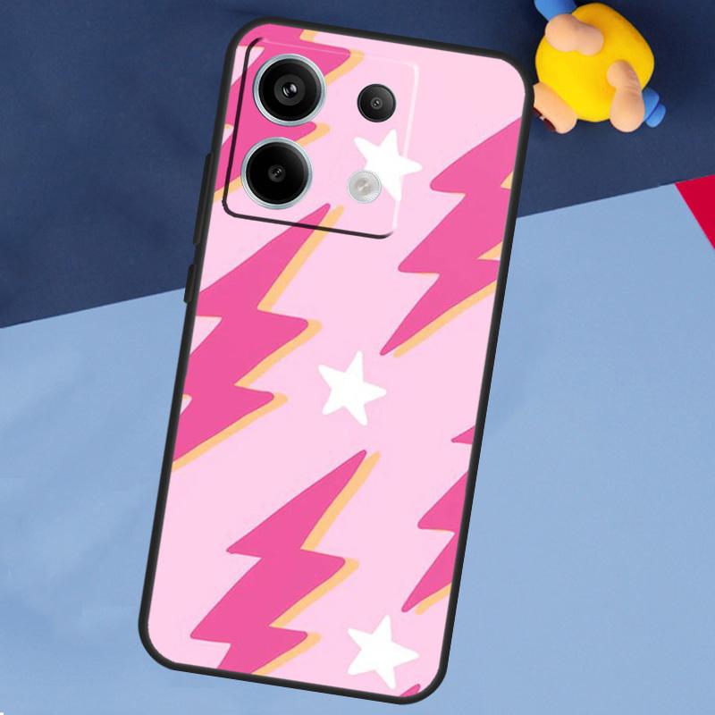 Lightning Polka Dots Star Cute Phone Case For Xiaomi Redmi Note 13 11 9 10 12 Pro Plus 9S 10S 11S 12S 9C 10C 12C 13C Cover