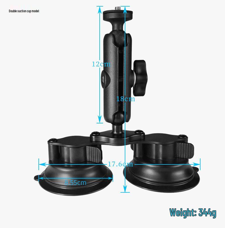 Strong Suction Cup Car Mount for Phone, Navigation, and Action Camera Shooting