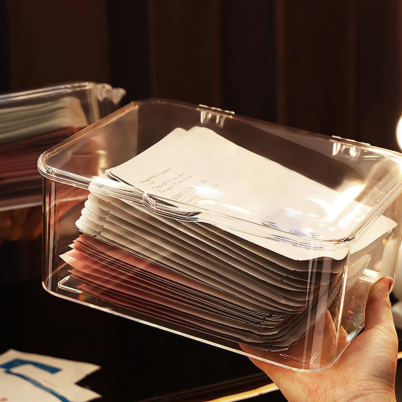 Desktop Aufbewahrungsbox Kosmetik Transparent Korb Gesichtsmaske Schublade Staubdicht Gesichtsmaske Gesichtsmaske Sortierbox