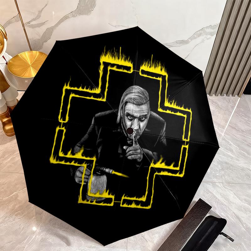 Famous German rock heavy metal band Rammstein Till Lindemann Umbrella, a portable iron travel and camping essential umbrella H4