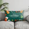 Home Decor Merry Christmas Reindeer Pillow Cover Suitable For Sofa Bedroom Car Pillow Cover Cushion Rectangular Back Cushion