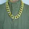 Plastic Big Chunky Chain Necklace 90s Hip Hop Gold Costume Necklace Photography Props Rapper Hip Hop Accessory Jewelry