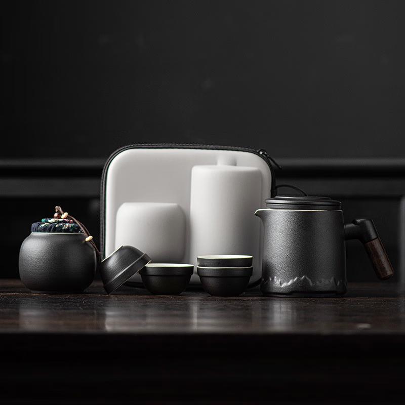 Chaxun Nordic Coarse Pottery Travel Tea Set