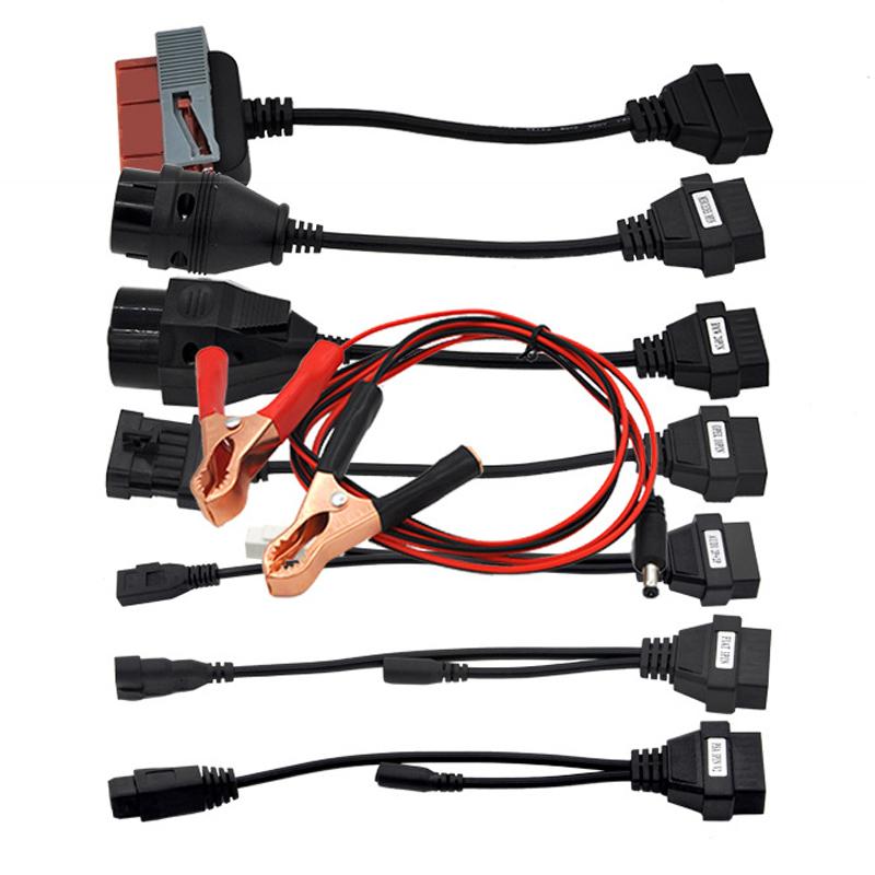 Hot Sale TCS CDP Cables Full Set 8pcs Car Cable adapter OBD2 Diagnostic Connector Cable Full Set 8 Car Cables For TCS CDP Pro